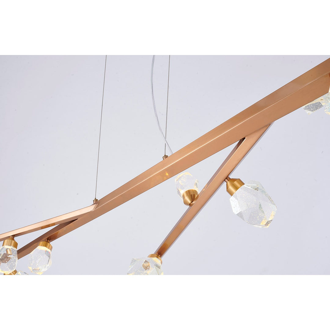 Led Chandelier In Gold Finish
