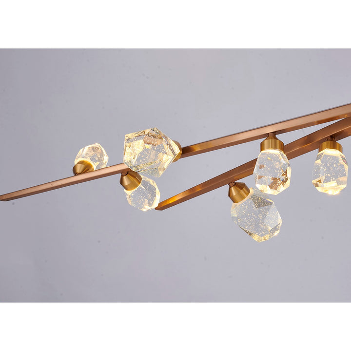 Led Chandelier In Gold Finish