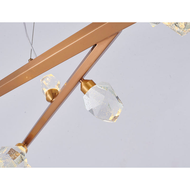Led Chandelier In Gold Finish