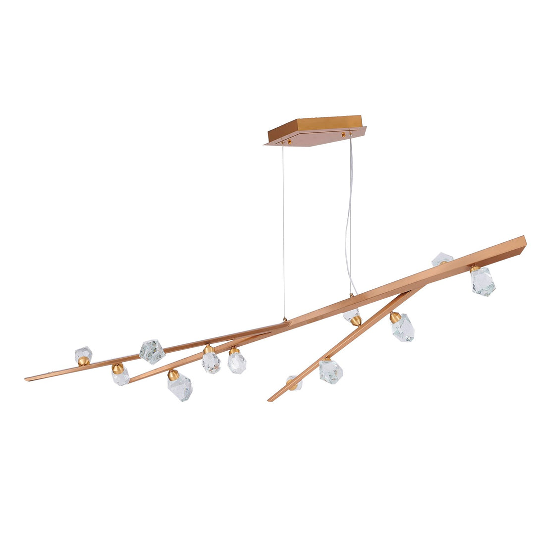 Led Chandelier In Gold Finish