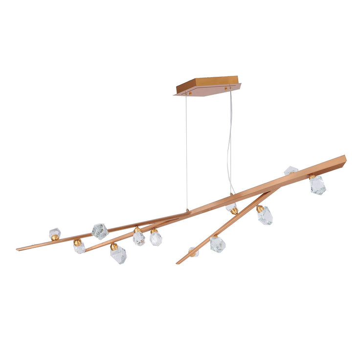 Led Chandelier In Gold Finish