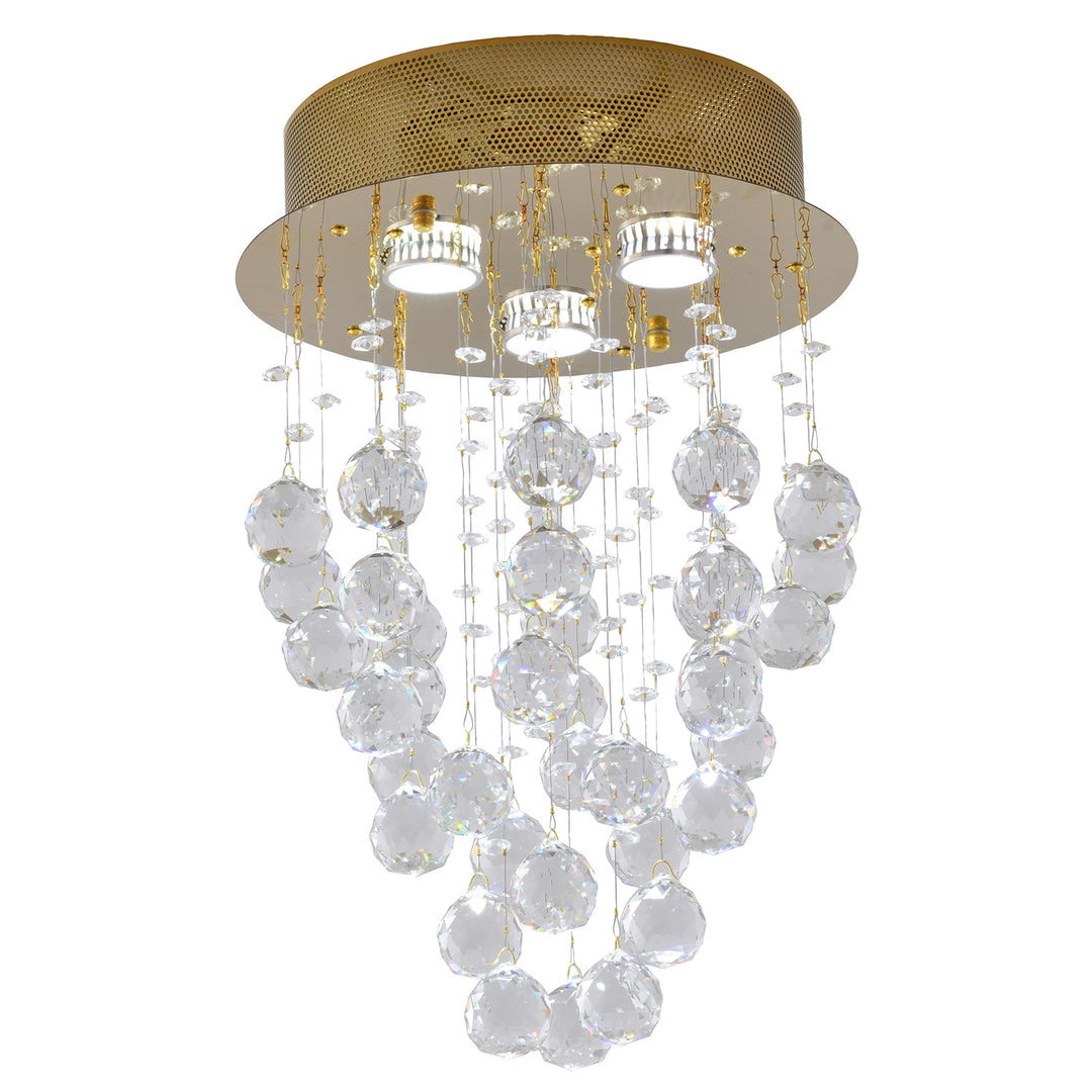 Semi Flush Mount In Gold Finish by Bethel