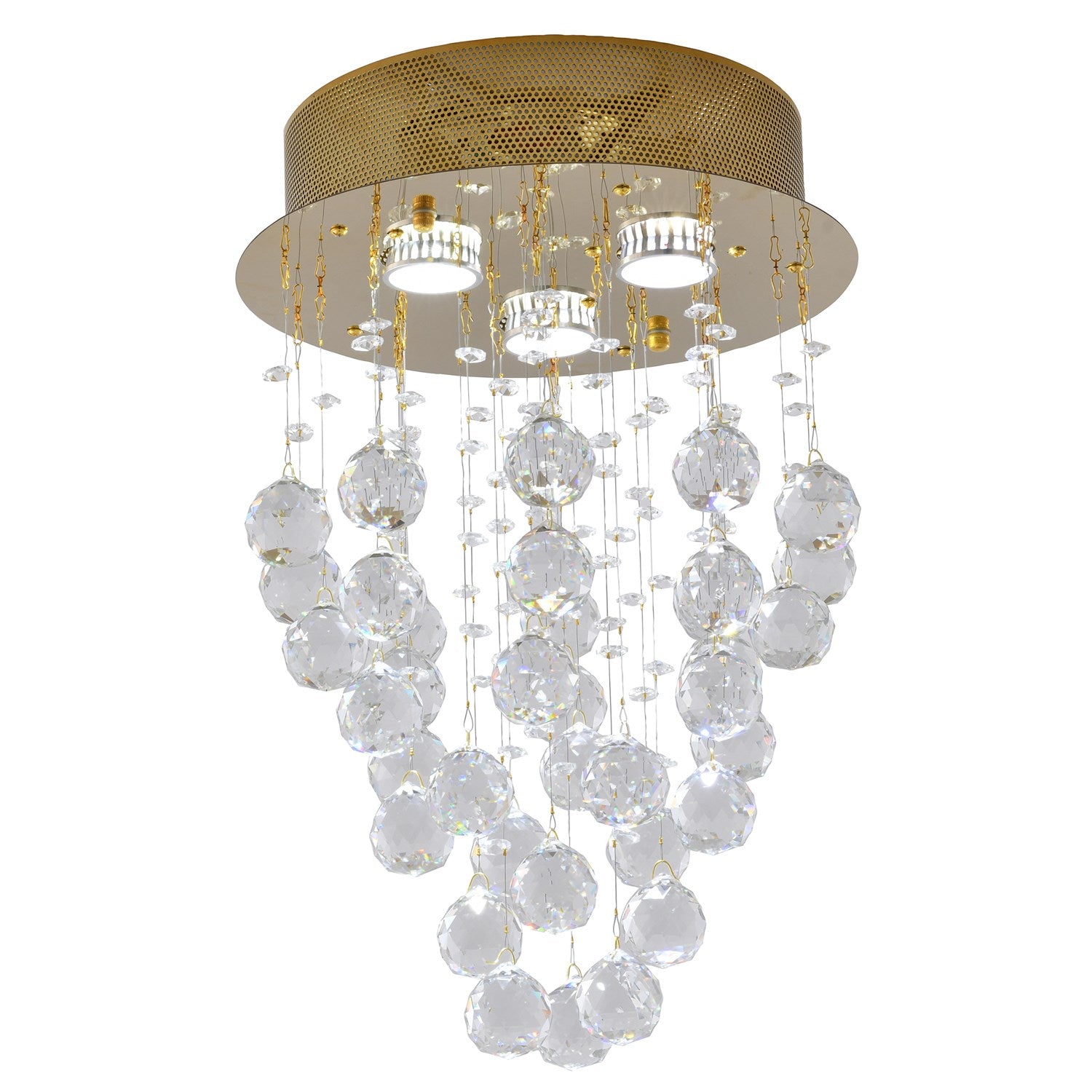 Semi Flush Mount In Gold Finish by Bethel