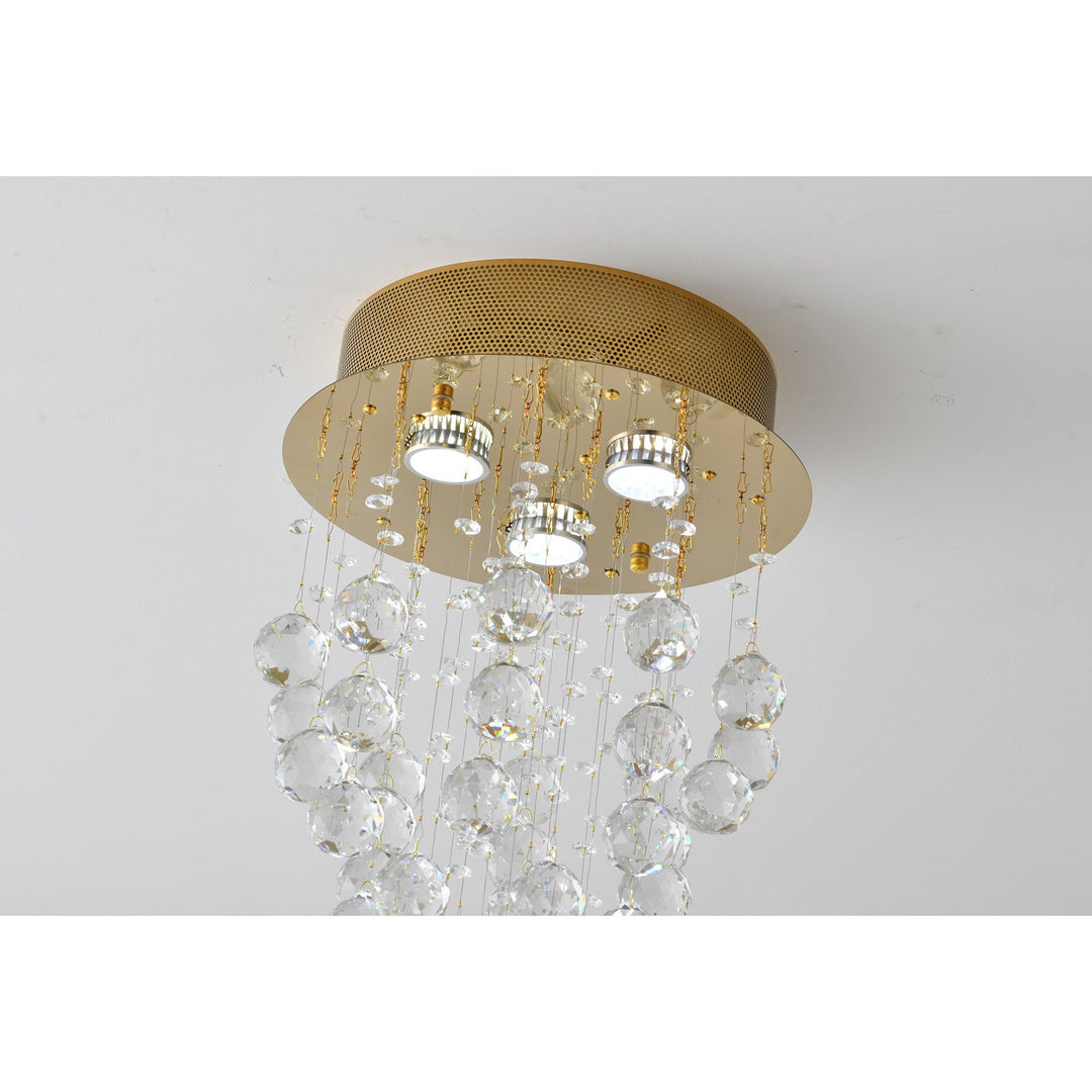 Semi Flush Mount In Gold Finish