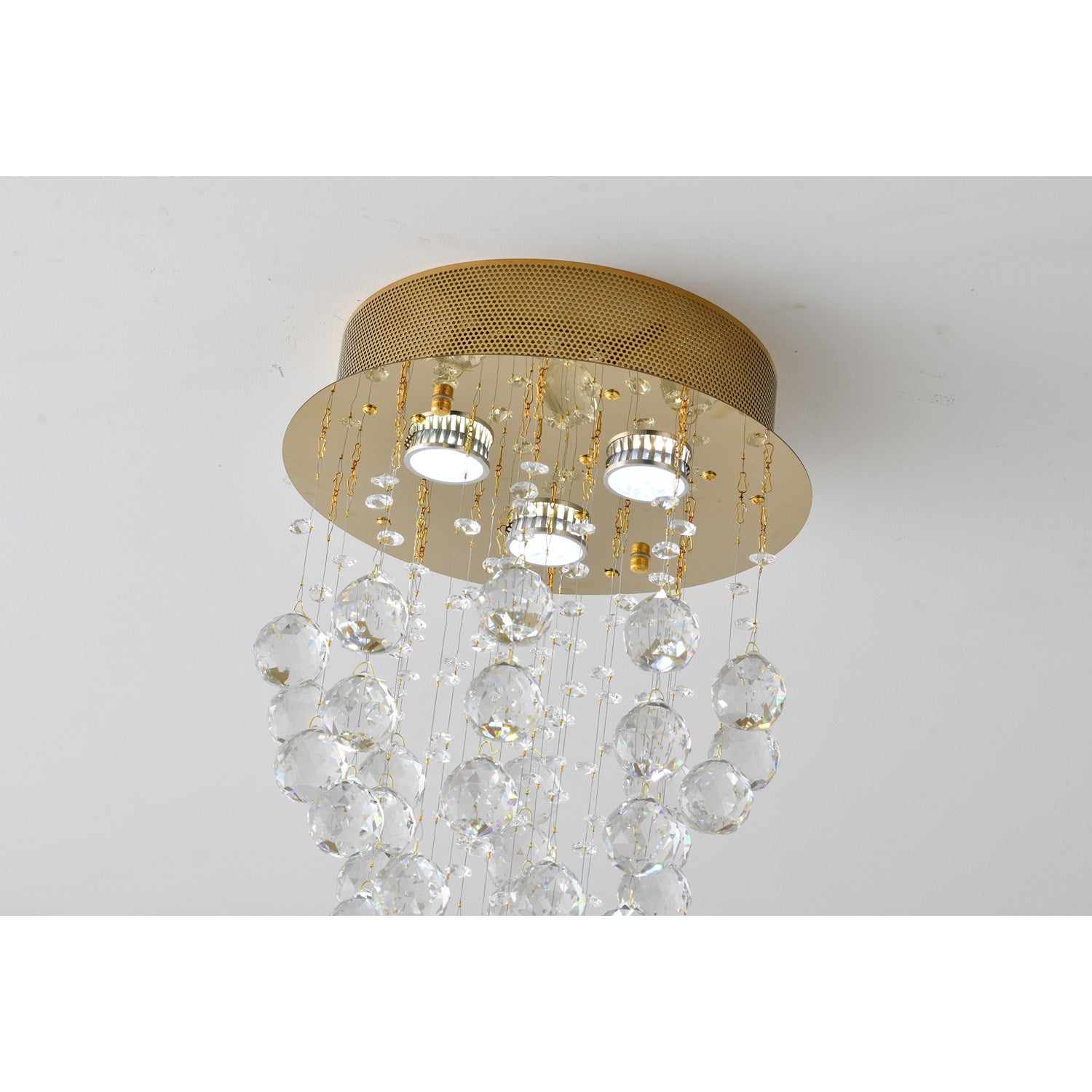 Semi Flush Mount In Gold Finish