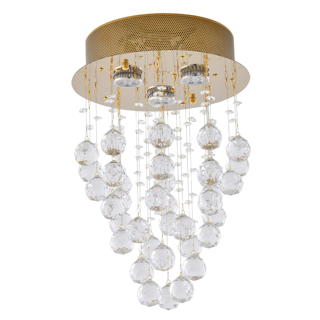 Semi Flush Mount In Gold Finish