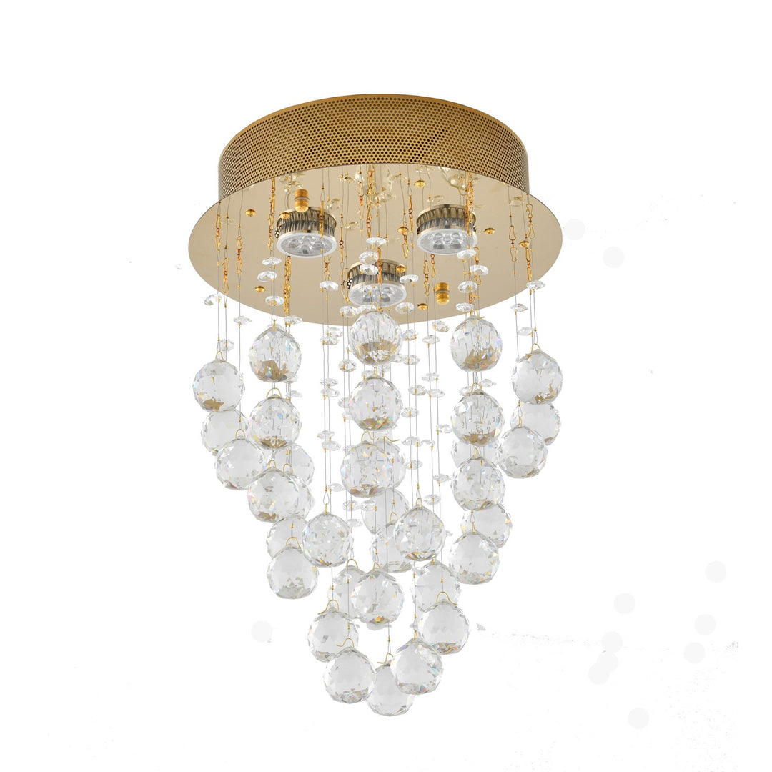 Semi Flush Mount In Gold Finish
