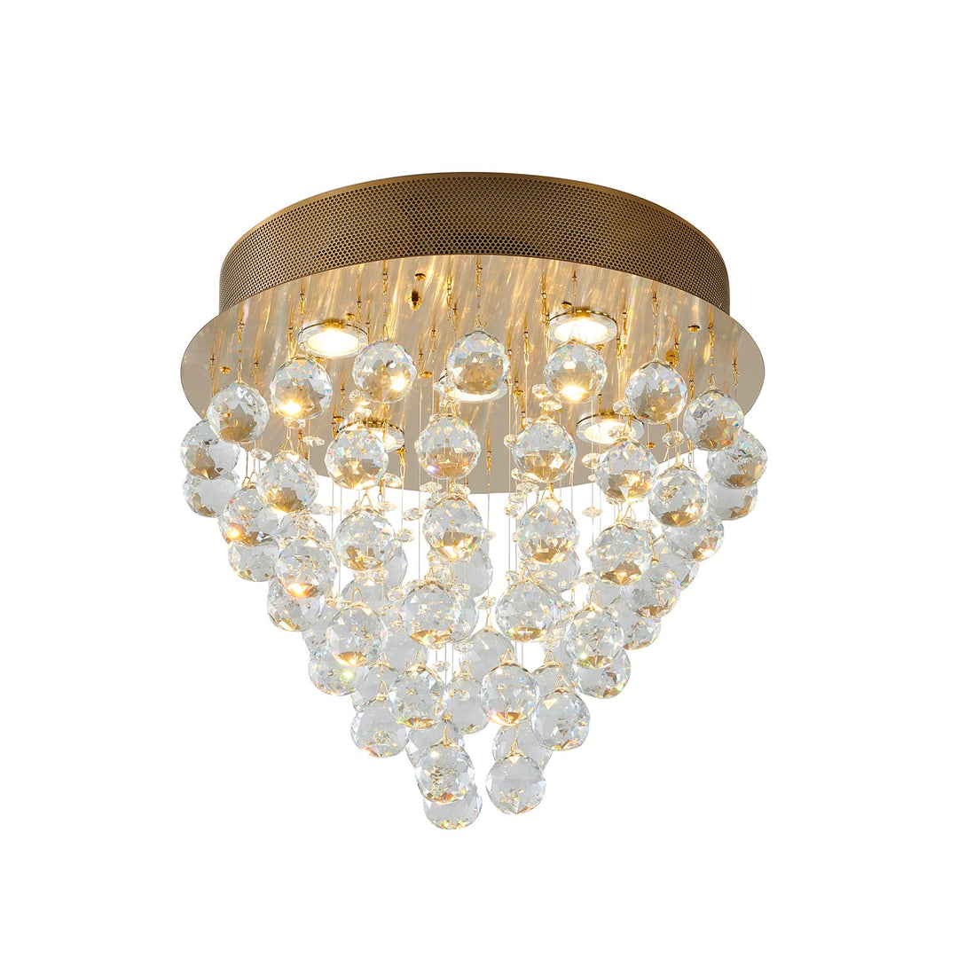 Semi Flush Mount In Gold Finish by Bethel
