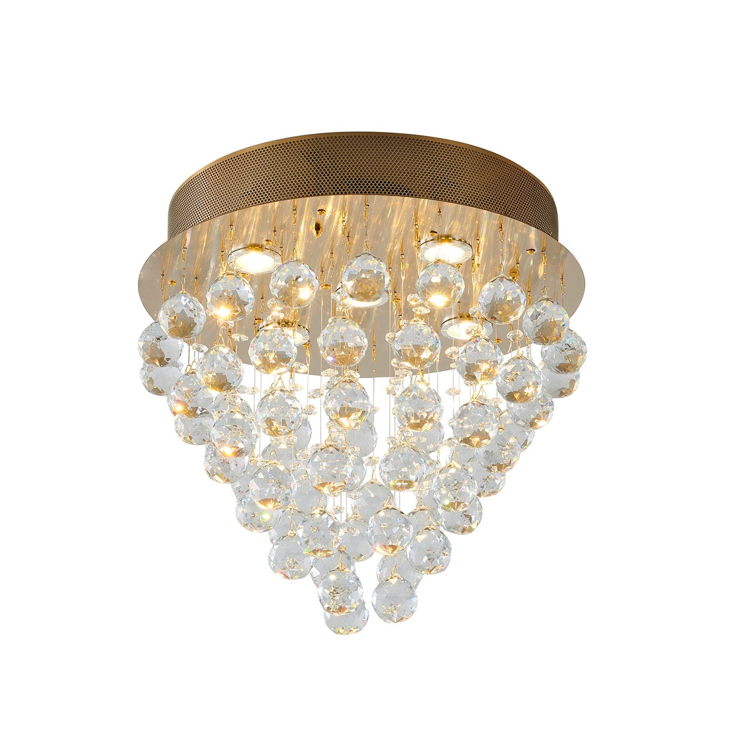 Semi Flush Mount In Gold Finish by Bethel