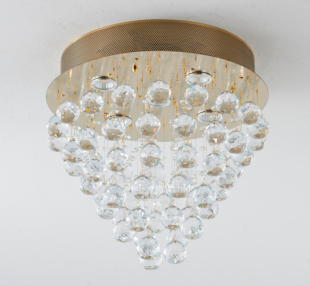 Semi Flush Mount In Gold Finish