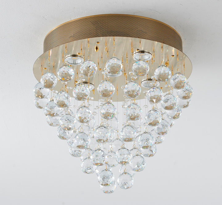 Semi Flush Mount In Gold Finish