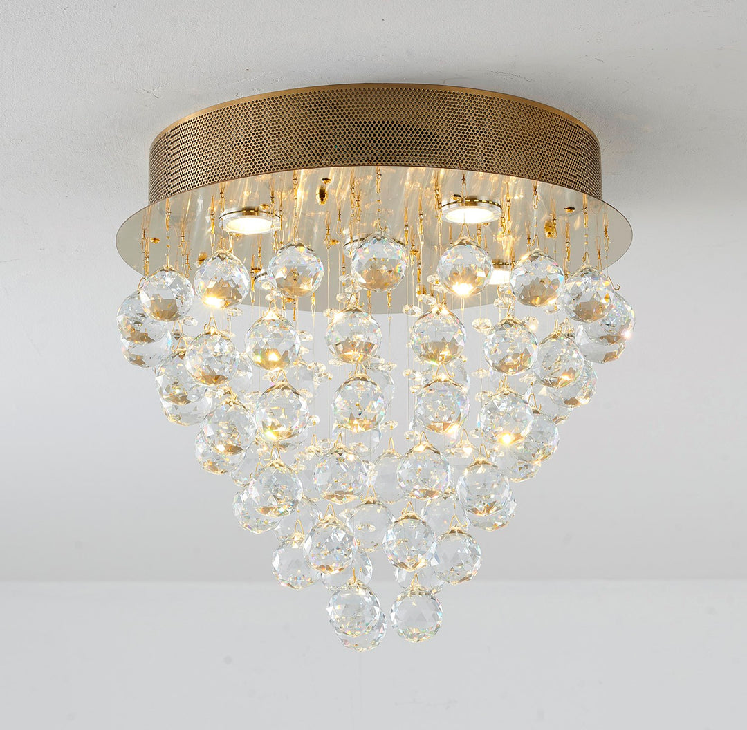 Semi Flush Mount In Gold Finish