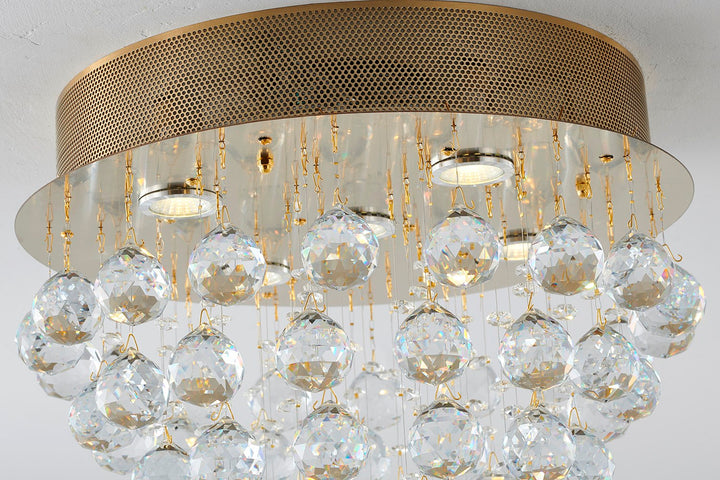 Semi Flush Mount In Gold Finish
