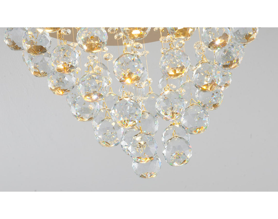 Semi Flush Mount In Gold Finish