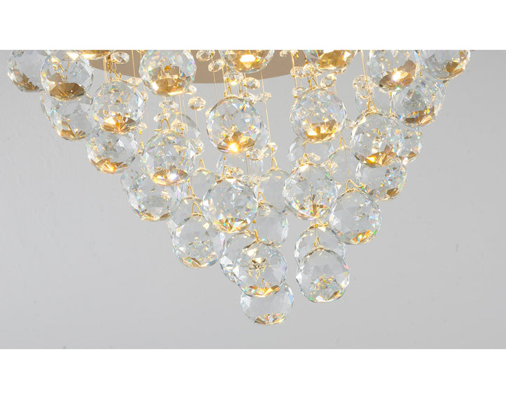 Semi Flush Mount In Gold Finish