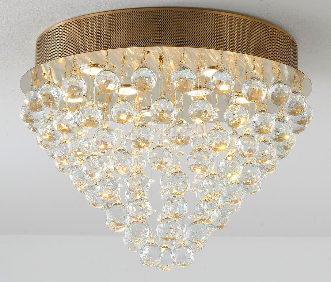 Semi Flush Mount In Gold Finish