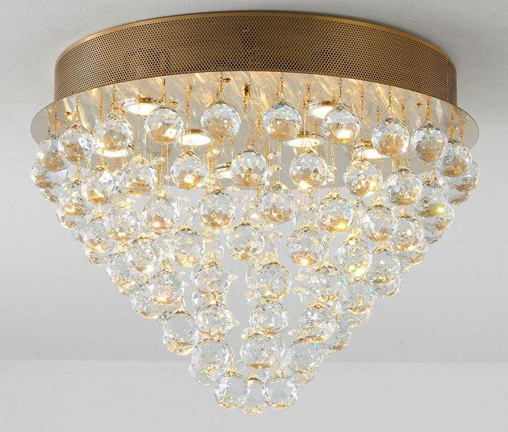 Semi Flush Mount In Gold Finish