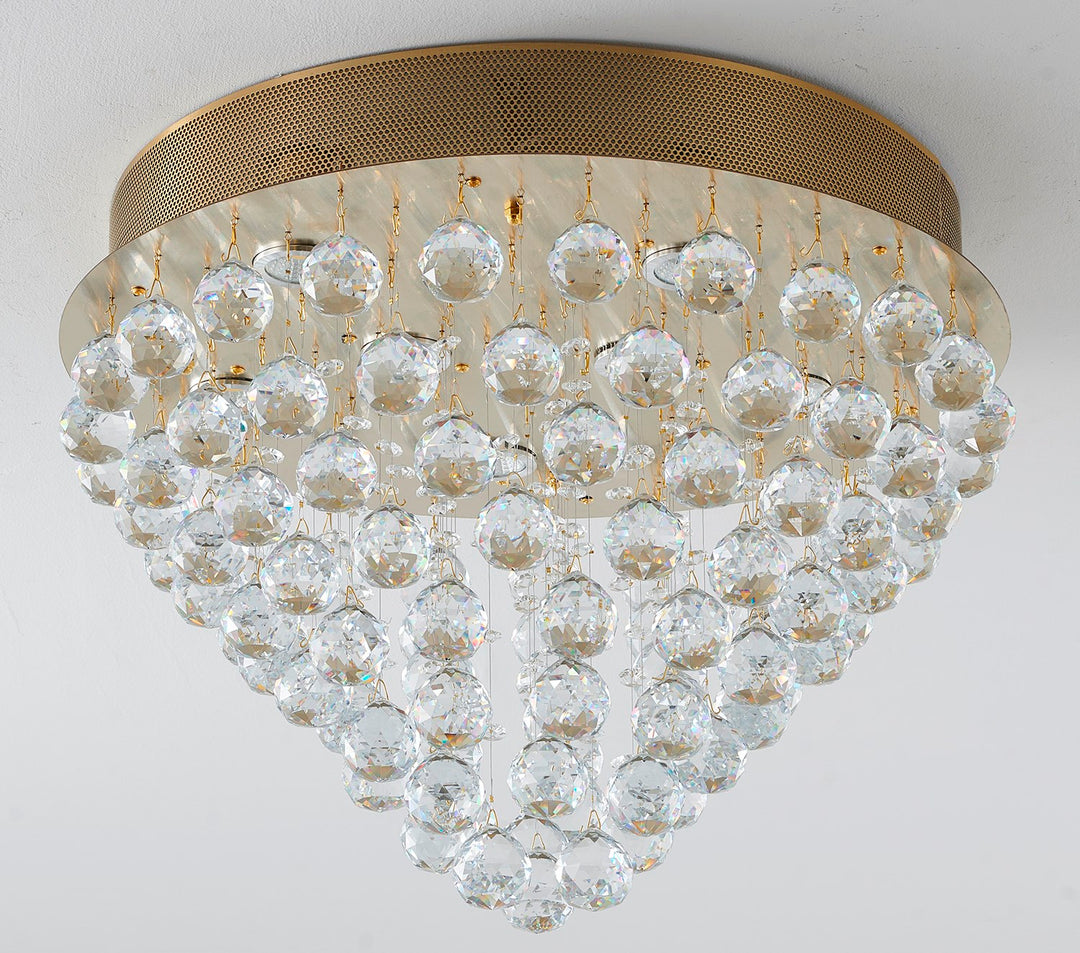Semi Flush Mount In Gold Finish