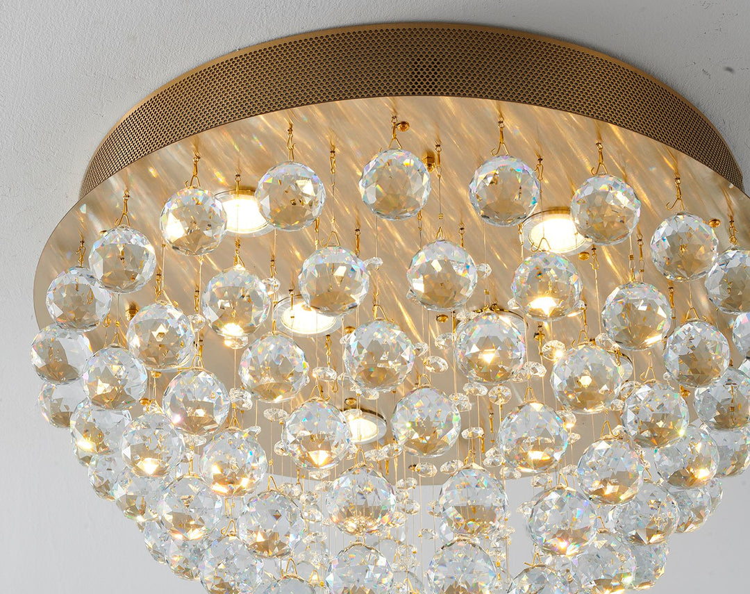 Semi Flush Mount In Gold Finish
