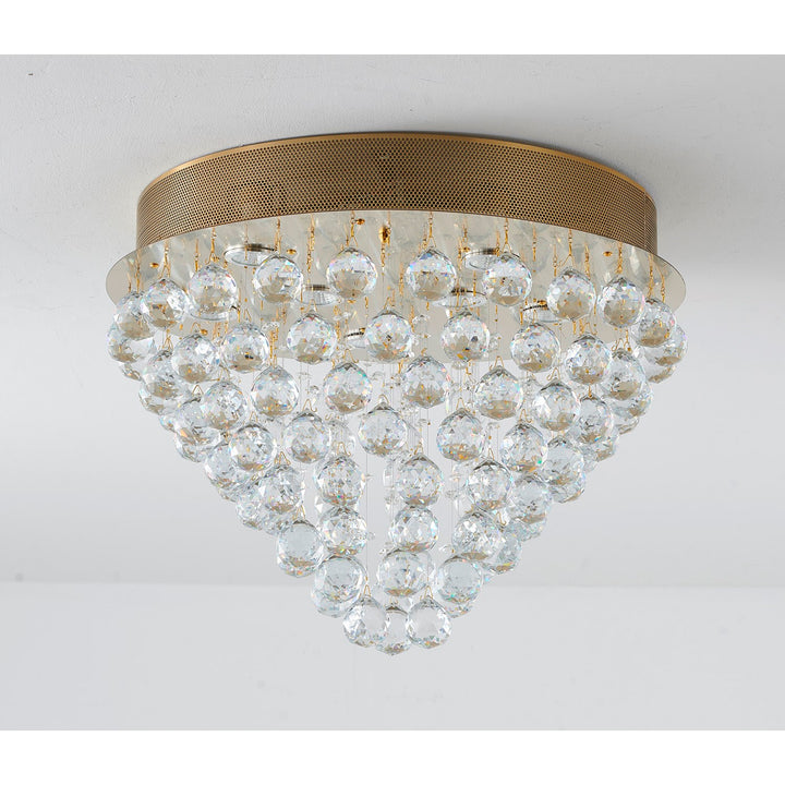 Semi Flush Mount In Gold Finish