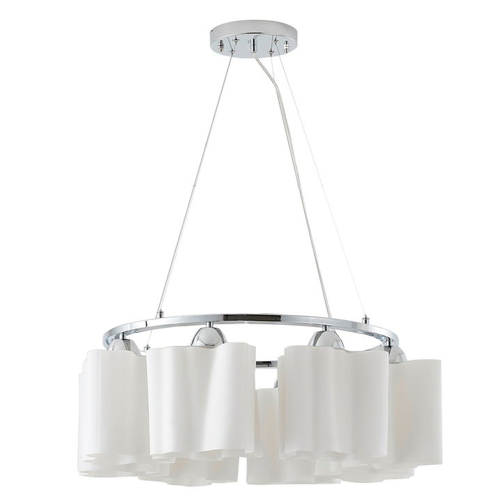 Chandelier In White Finish