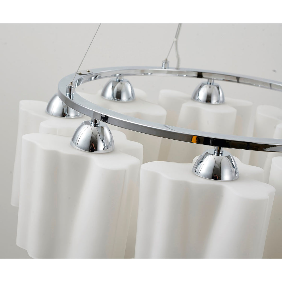Chandelier In White Finish