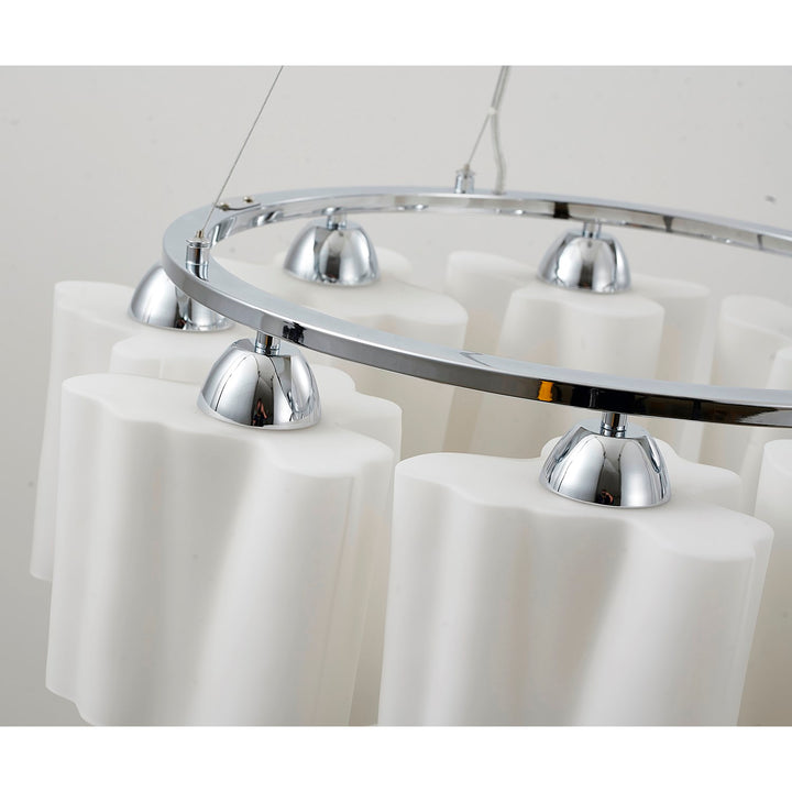 Chandelier In White Finish