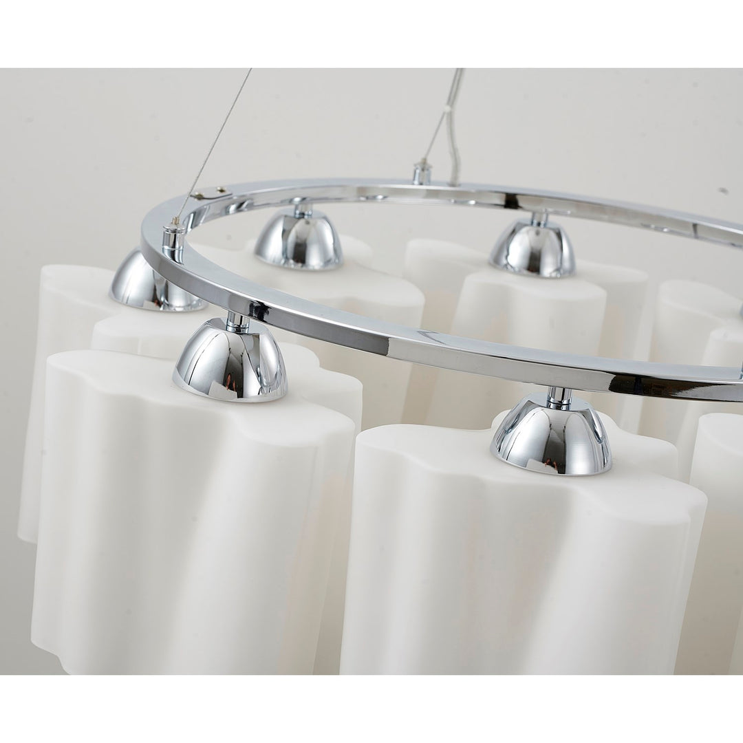 Chandelier In White Finish