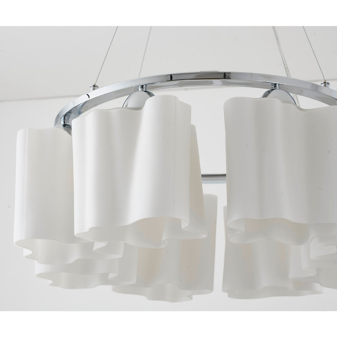 Chandelier In White Finish