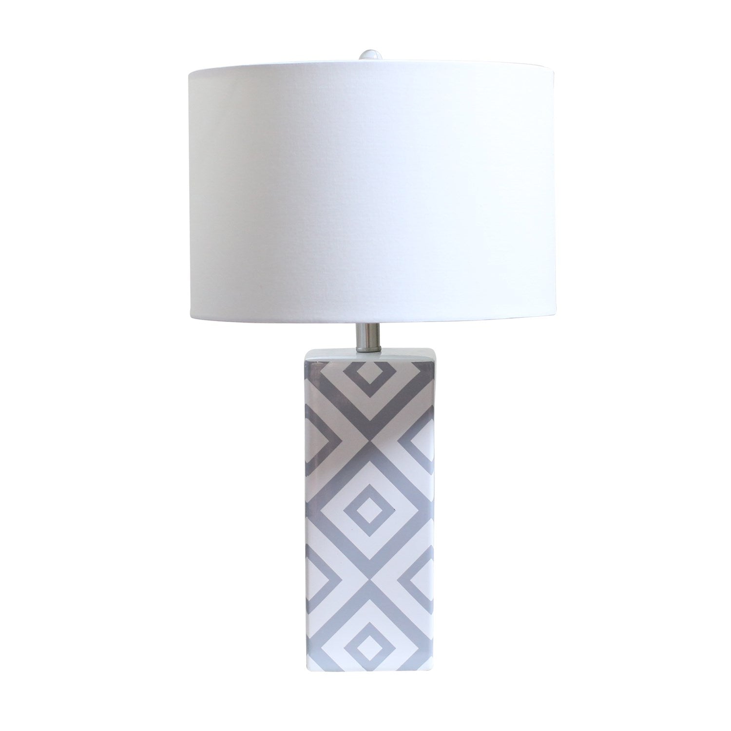 Table Lamp In Grey & White Finish by Bethel