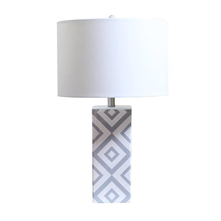 Table Lamp In Grey & White Finish by Bethel