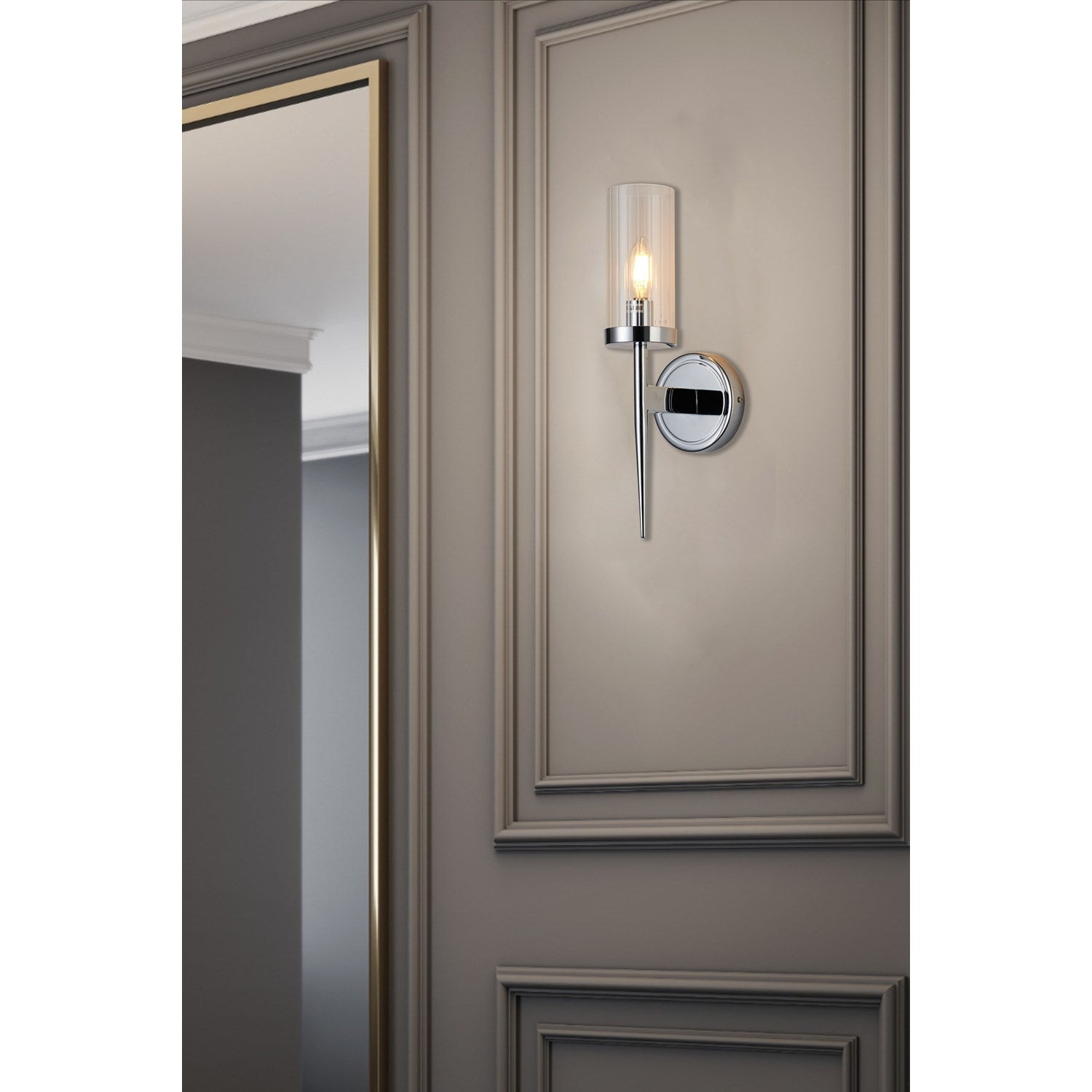 Wall Sconce In Chrome Finish by Bethel