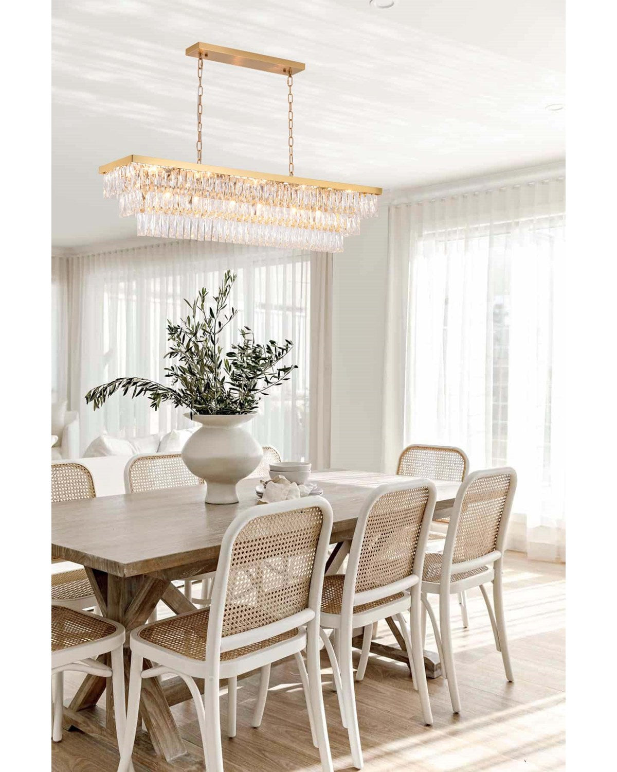 Chandelier In Gold Finish by Bethel