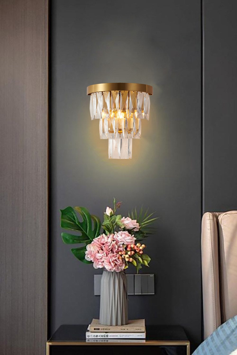 Wall Sconce In Gold Finish by Bethel