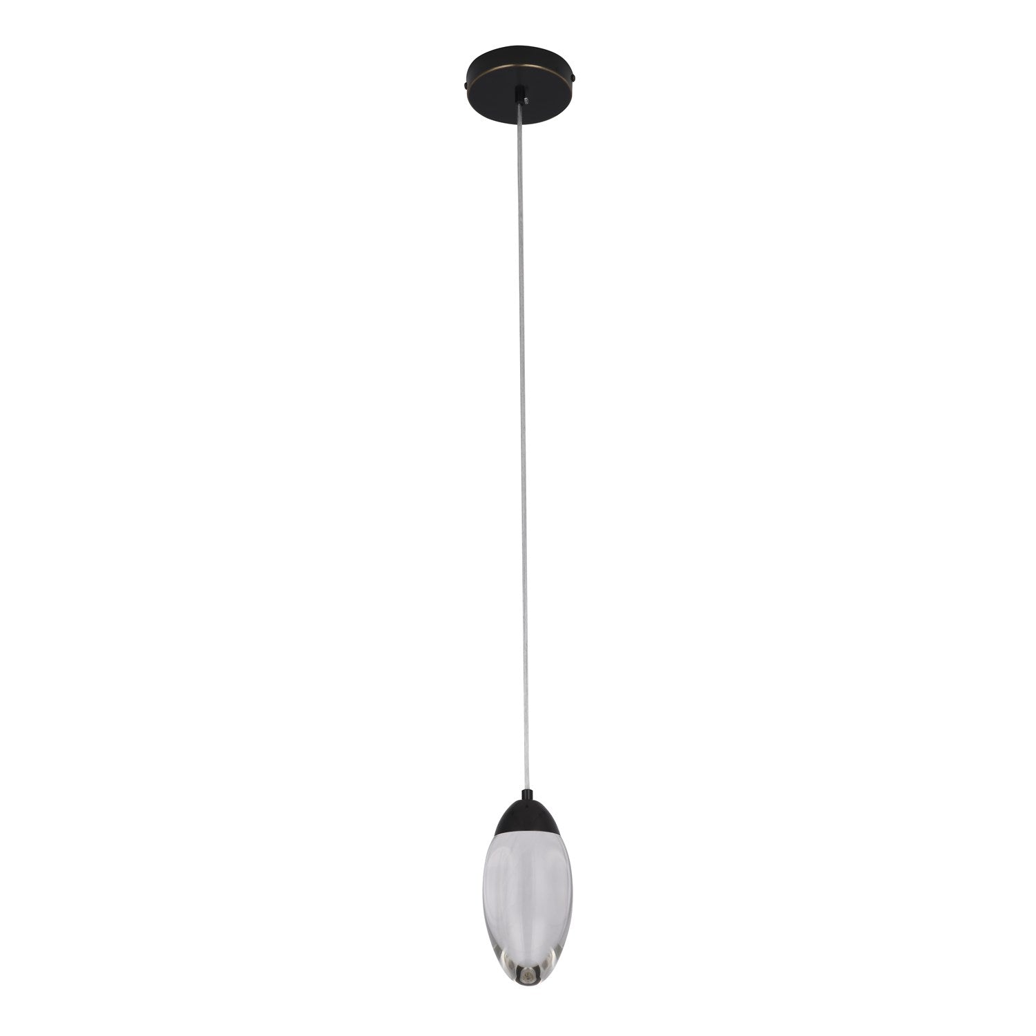 Led Pendant In Matte Black Finish