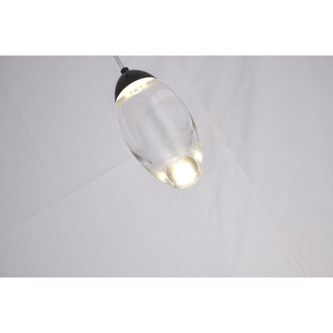 Led Pendant In Matte Black Finish