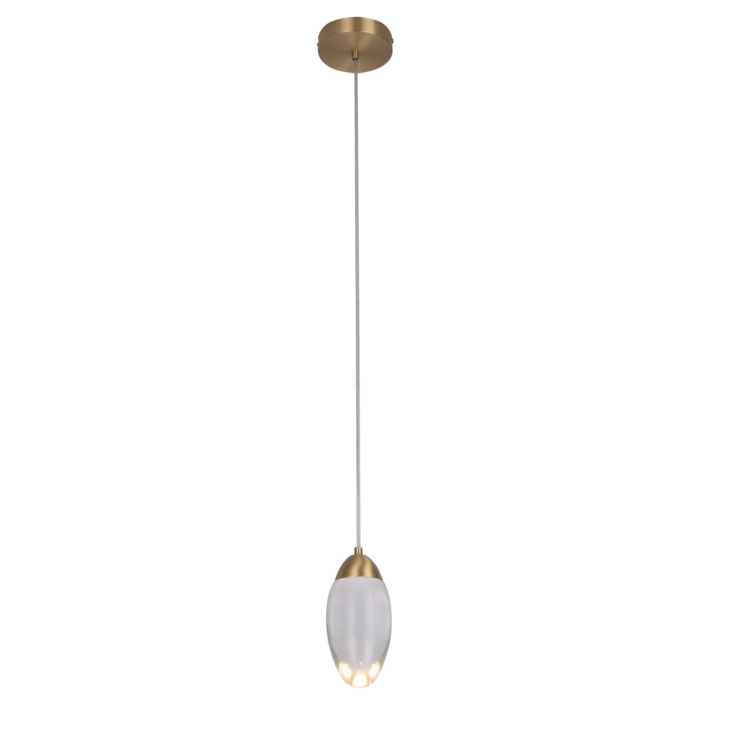 Led Pendant In Brass Finish by Bethel