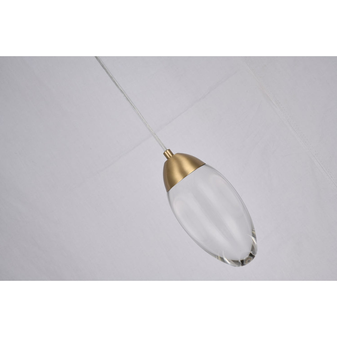 Led Pendant In Brass Finish