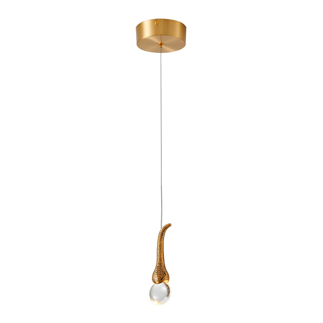Led Pendant In Antique Gold Finish by Bethel