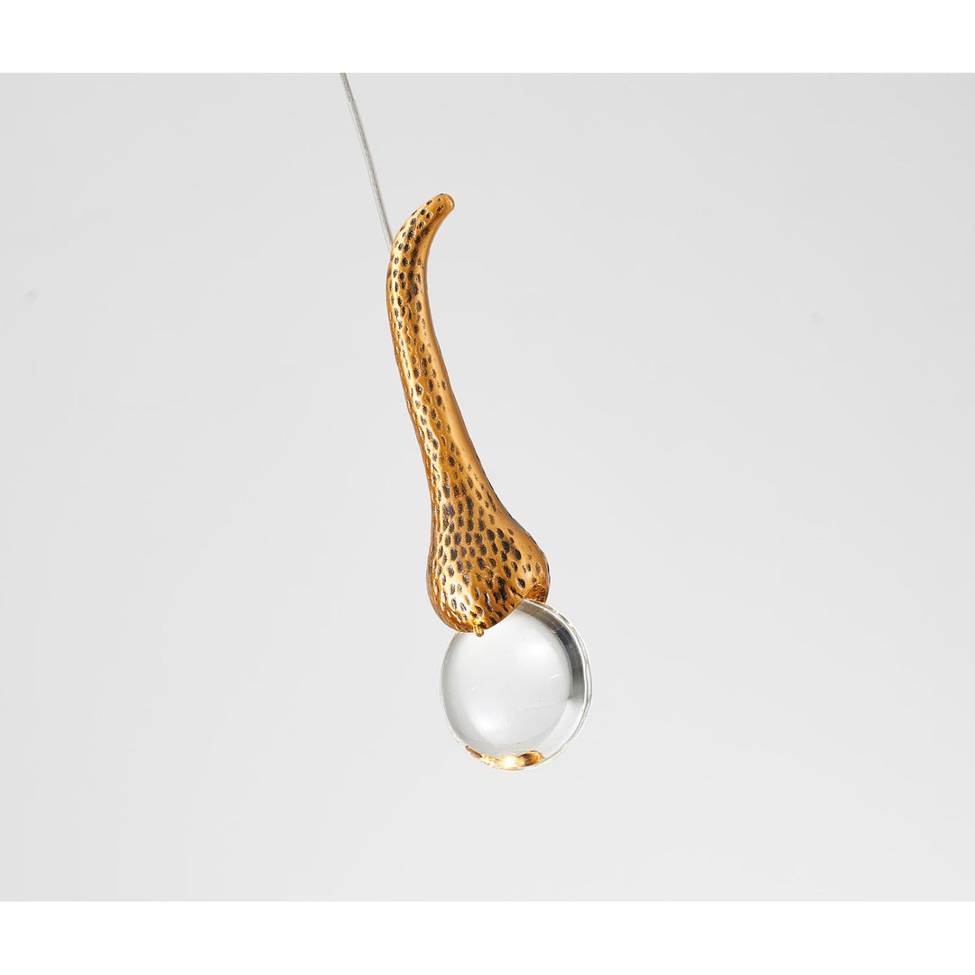 Led Pendant In Antique Gold Finish