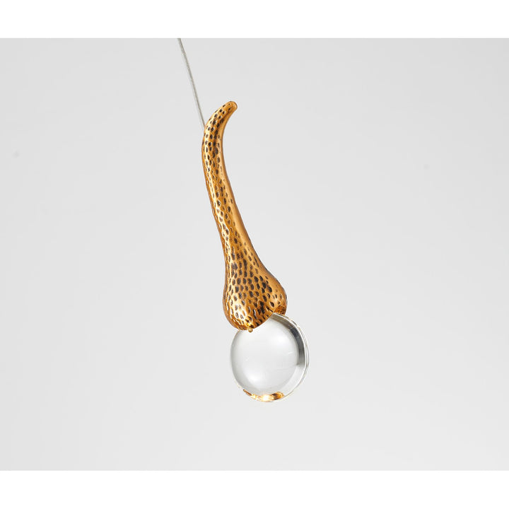 Led Pendant In Antique Gold Finish