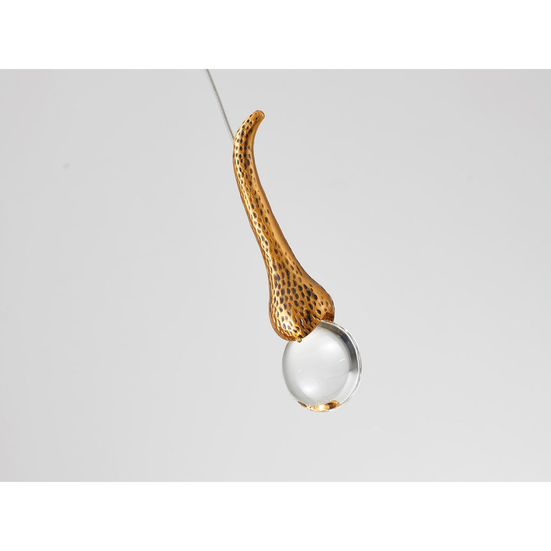 Led Pendant In Antique Gold Finish