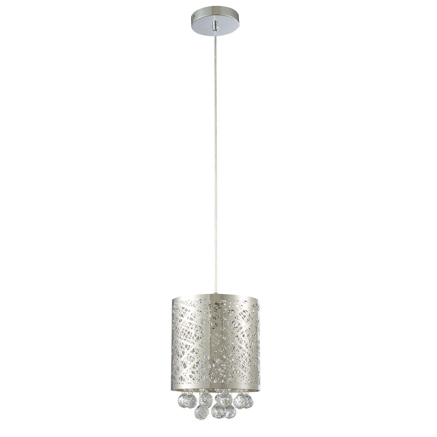 Single Pendant Lighting In Chrome Finish