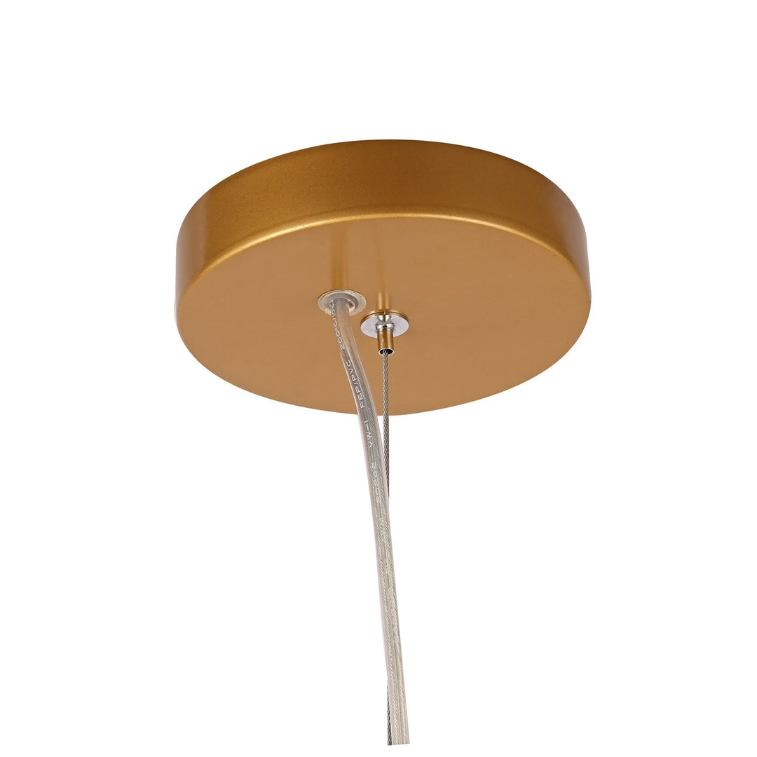 Chandelier In Brass & White Finish