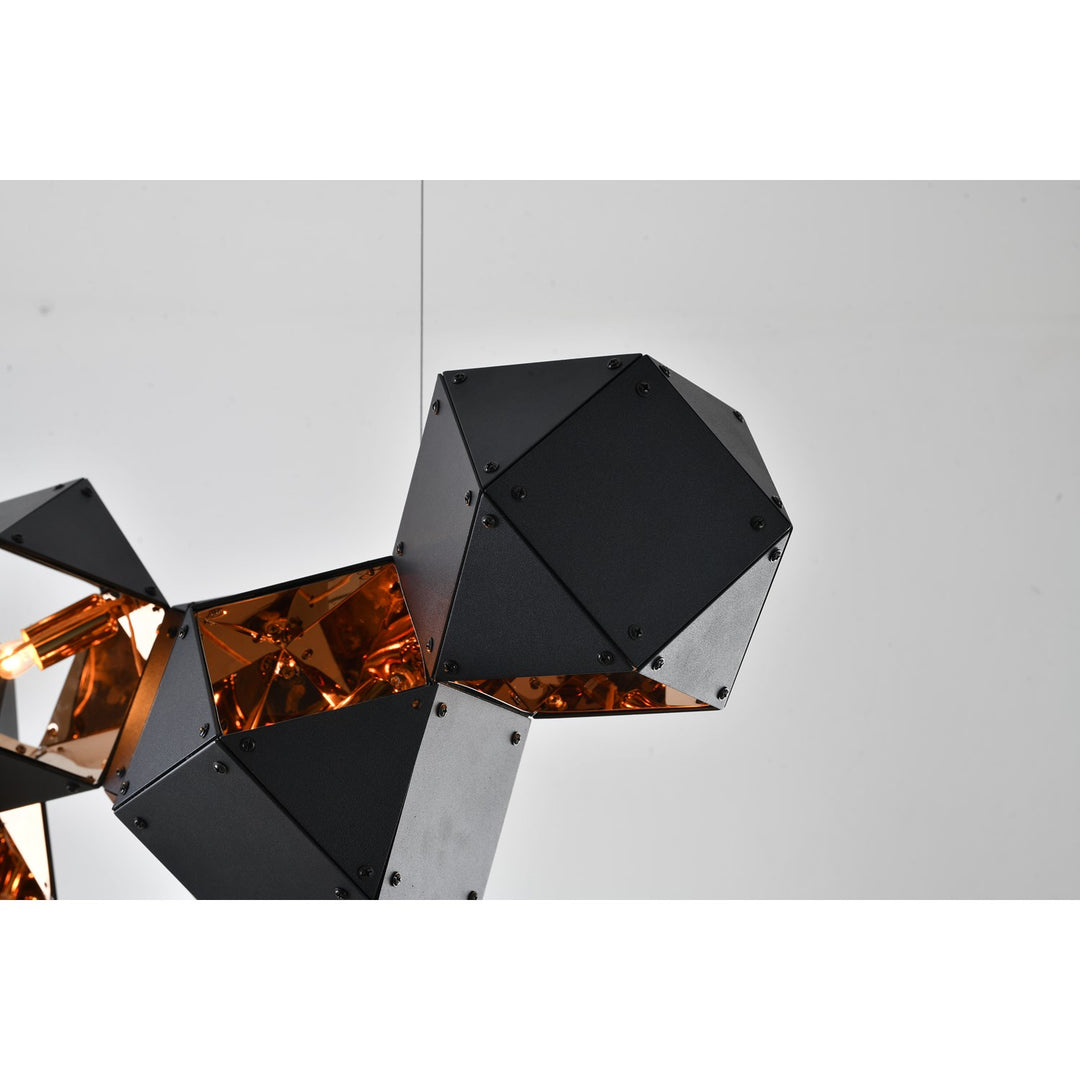 Chandelier In Black Finish