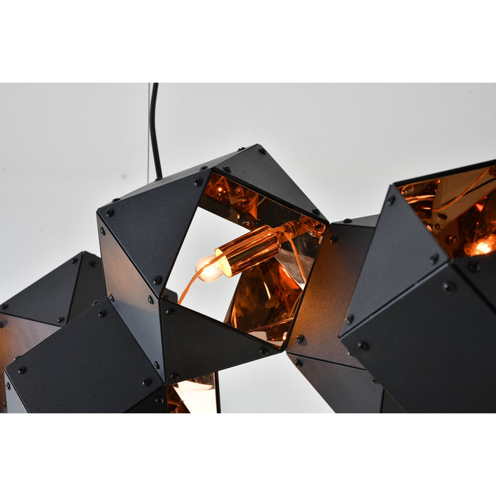 Chandelier In Black Finish