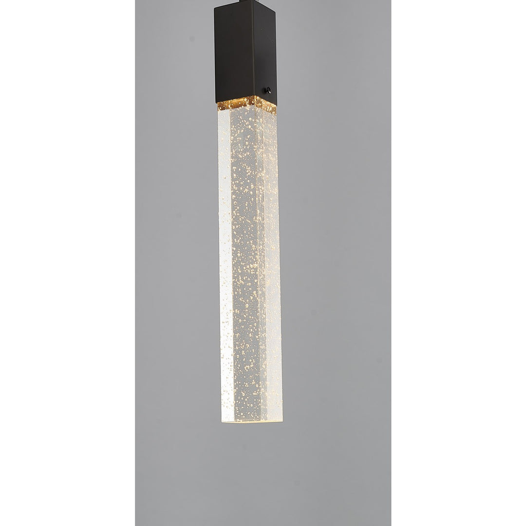 Single Pendant Lighting In Matte Black Finish
