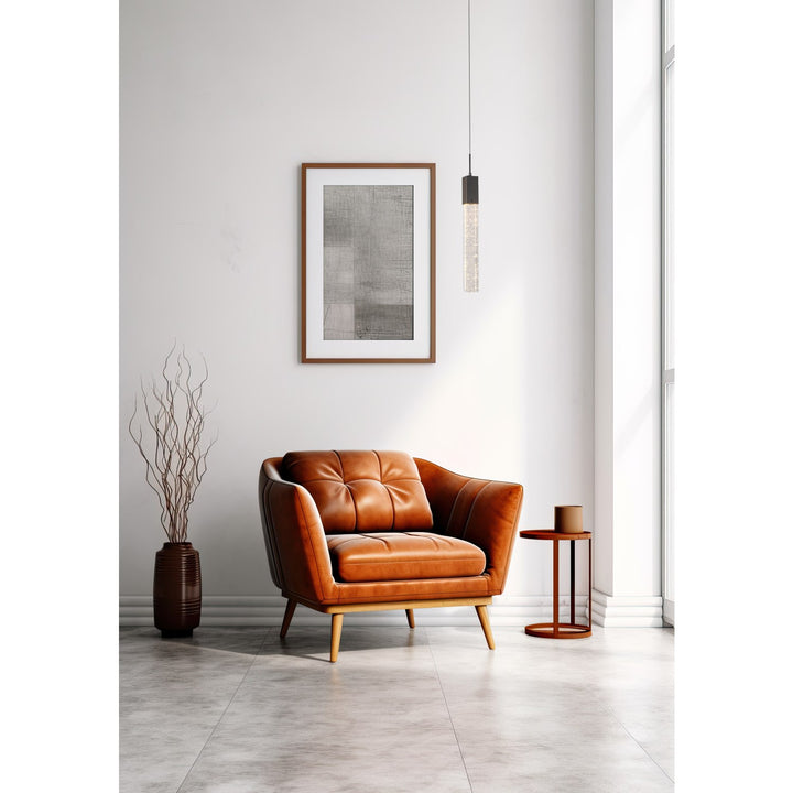 Single Pendant Lighting In Matte Black Finish