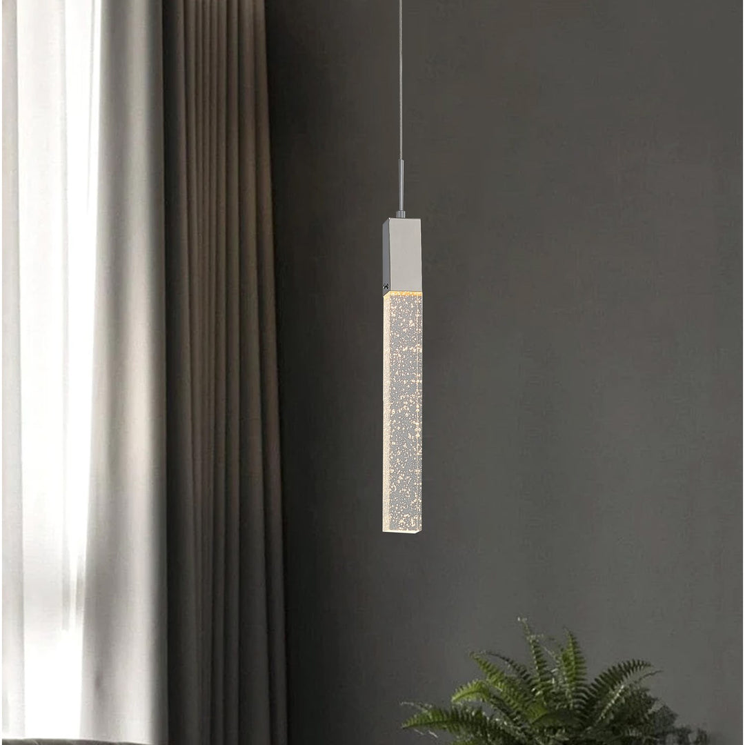 Single Pendant Lighting In Chrome Finish