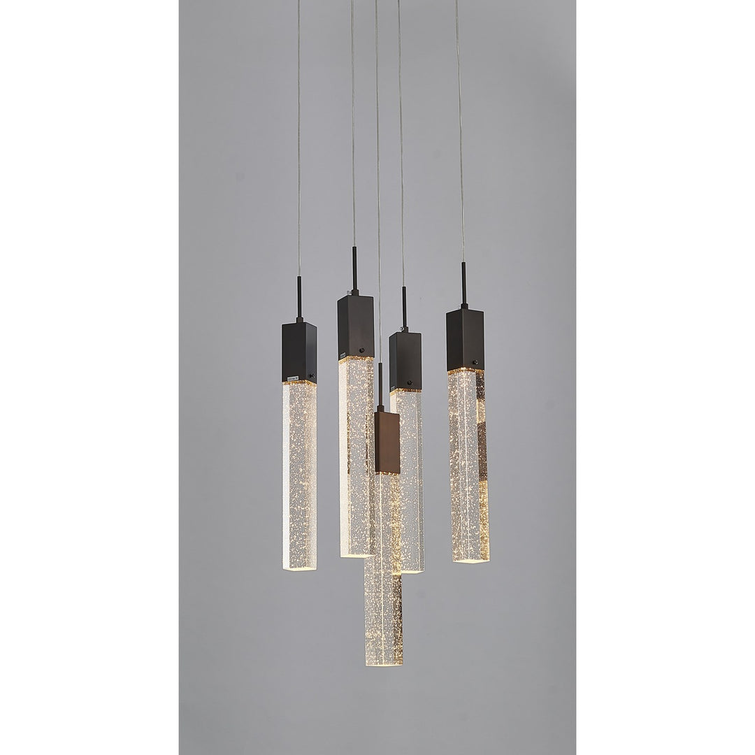 Chandelier In Matte Black Finish by Bethel